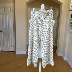 Zara Kids Cream and Black Casual Wide Leg Pants